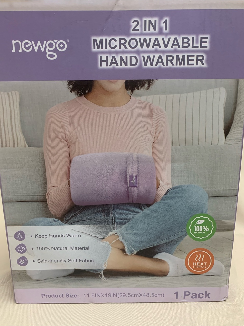 2-in-1 Microwavable Hand Warmer - Lavender